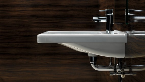 Geberit Renova Comfort Waschtisch für mehr Beinfreiheit im Sitzen Geberit Renova Comfort Waschtisch für mehr Beinfreiheit im Sitzen