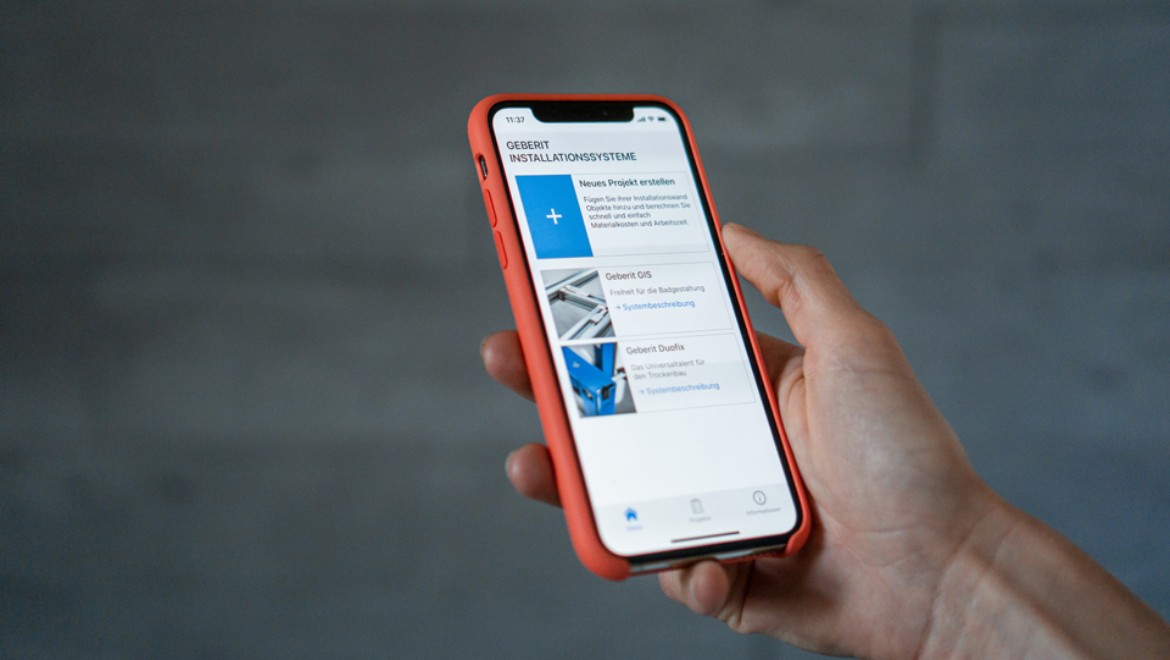 Neue App „Geberit Installationssysteme“ für Smartphone oder Tablet-PC