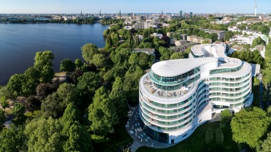 Außenansicht The Fontenay in Hamburg; Foto: The Fontenay