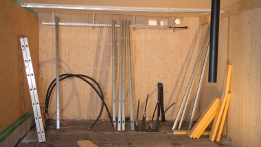 Sanitärräume haben Holzwände als Basis Sanitärräume haben Holzwände als Basis