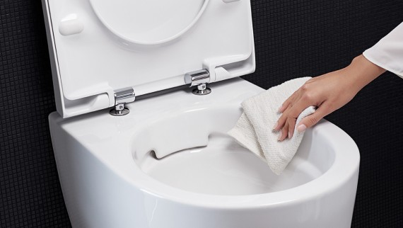 Pflegeleichtes spülrandloses Geberit iCon WC