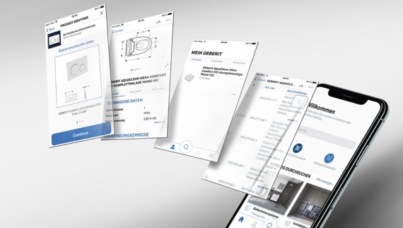 Mit Geberit Pro App Unterputzspülkasten erkennen und im Handumdrehen passende Ersatzteile bestellen.