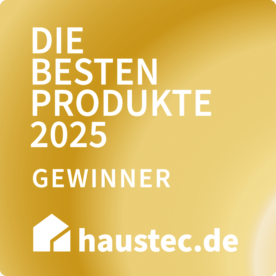 Platz 1 bei der haustec.de Leserwahl 2025 für das Geberit AquaClean Alba Platz 1 bei der haustec.de Leserwahl 2025 für das Geberit AquaClean Alba