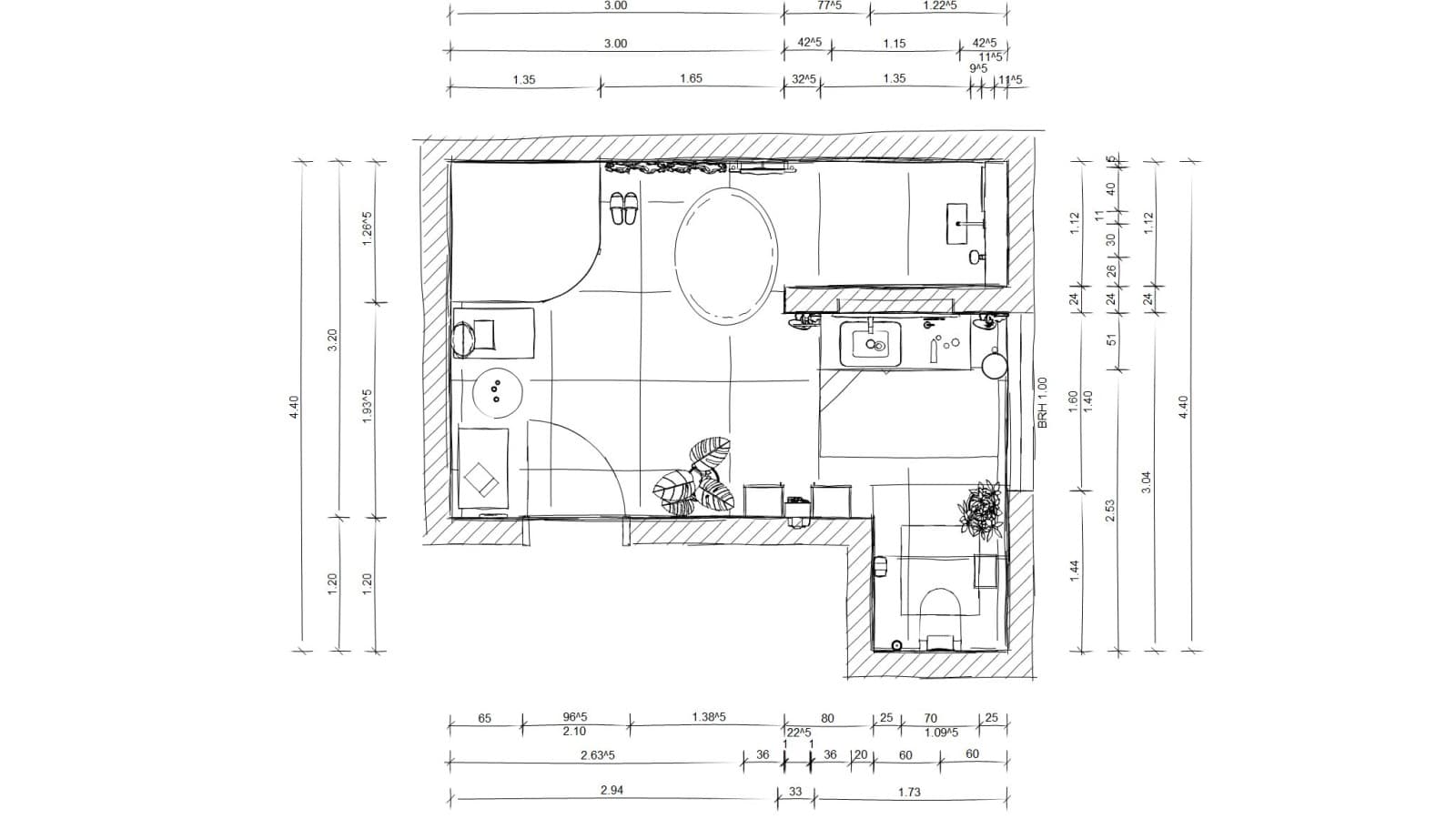 Illustration Grundriss professionelle Badplanung Illustration Grundriss professionelle Badplanung