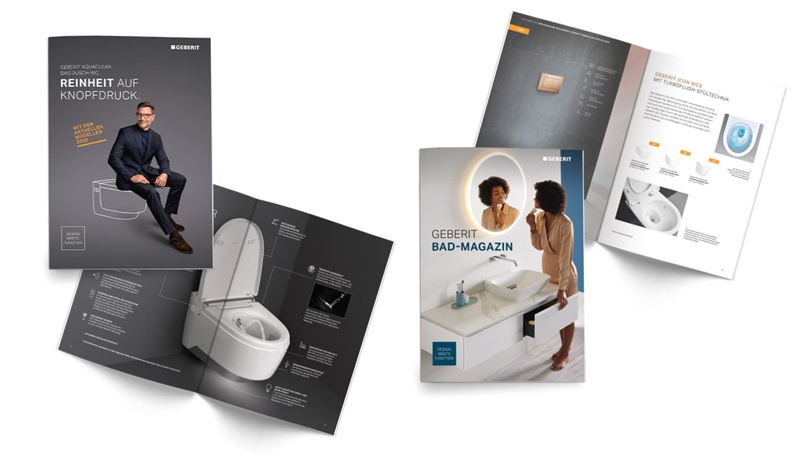 Geberit Bad-Magazin und AquaClean Broschüre Geberit Bad-Magazin und AquaClean Broschüre