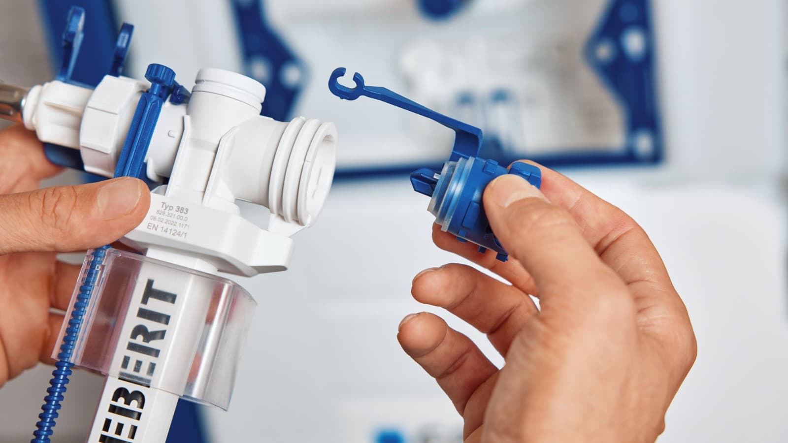 Einfache Wartung des Geberit Typ 383 Einlaufventils Einfache Wartung des Geberit Typ 383 Einlaufventils