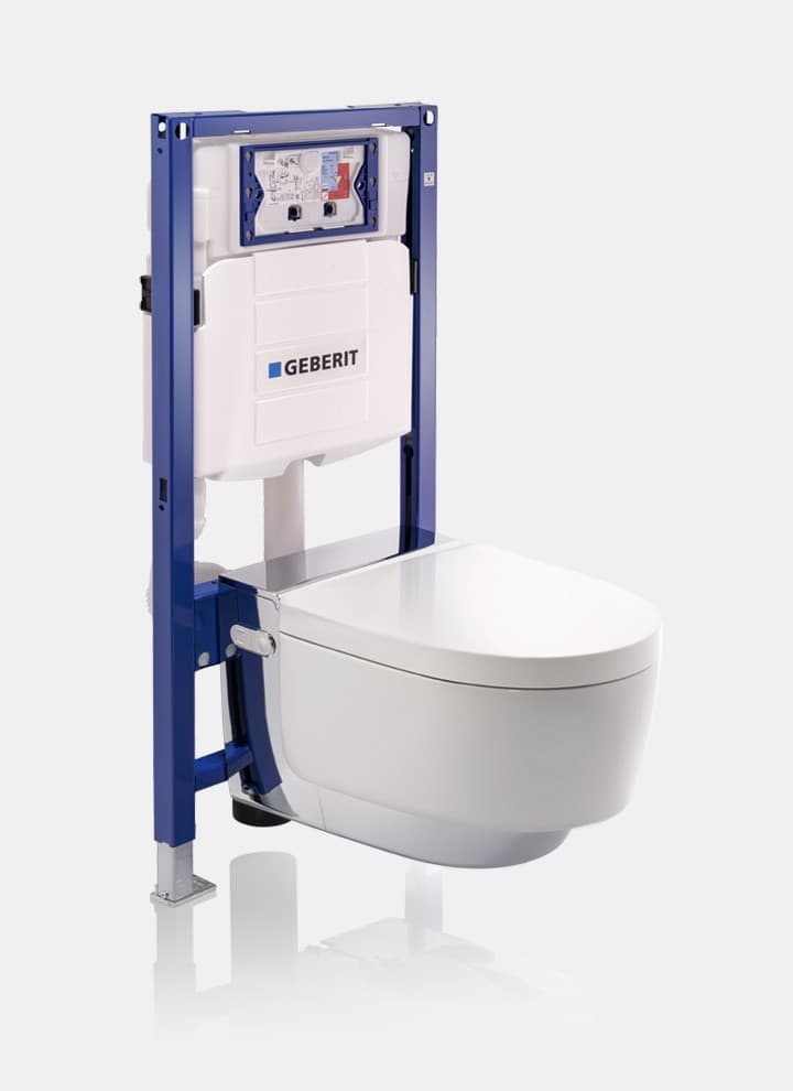 Geberit Duofix mit einem Geberit AquaClean Mera Dusch-WC Geberit Duofix mit einem Geberit AquaClean Mera Dusch-WC