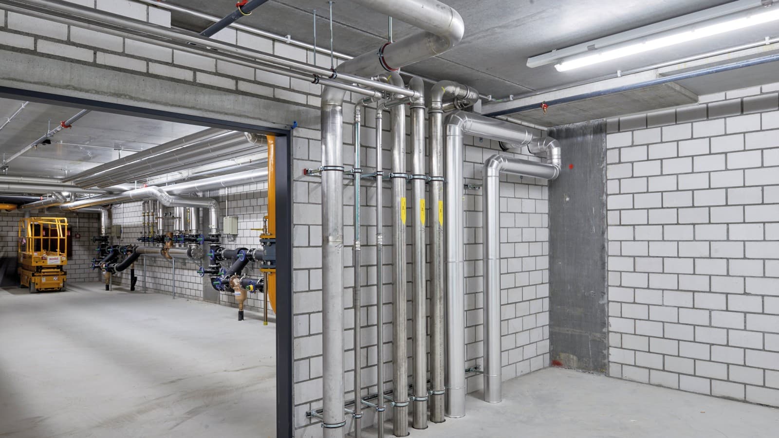 Geberit Mapress Edelstahl mit der gelben Kennzeichnung für Methangas Geberit Mapress Edelstahl mit der gelben Kennzeichnung für Methangas