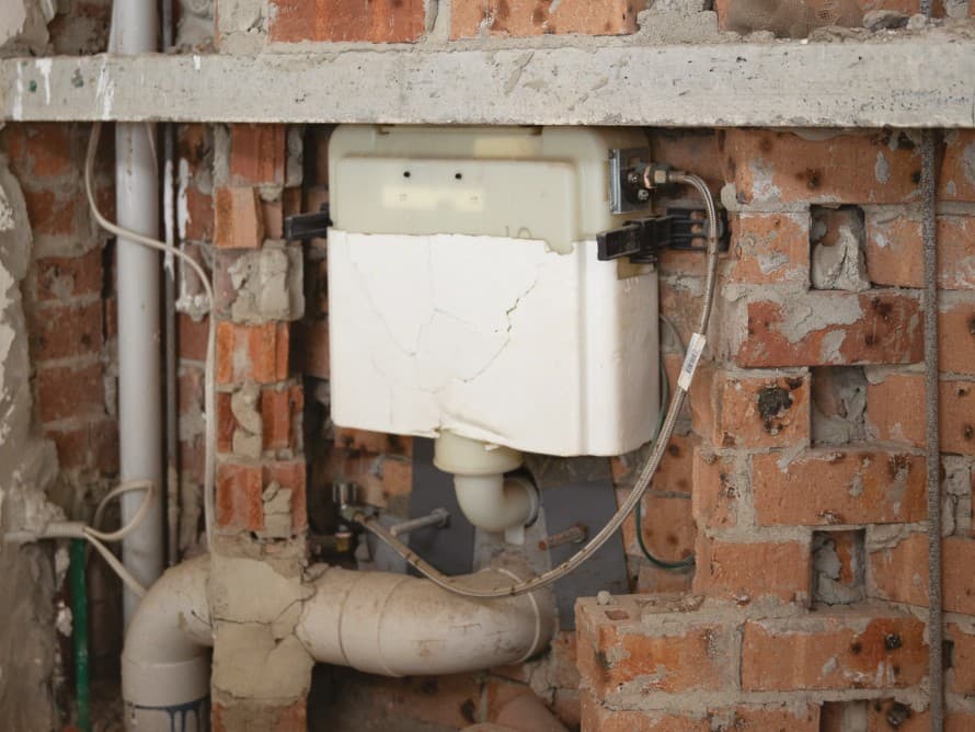 Original Geberit Unterputzspülkasten im Tamarama House (© Geberit) Original Geberit Unterputzspülkasten im Tamarama House (© Geberit)