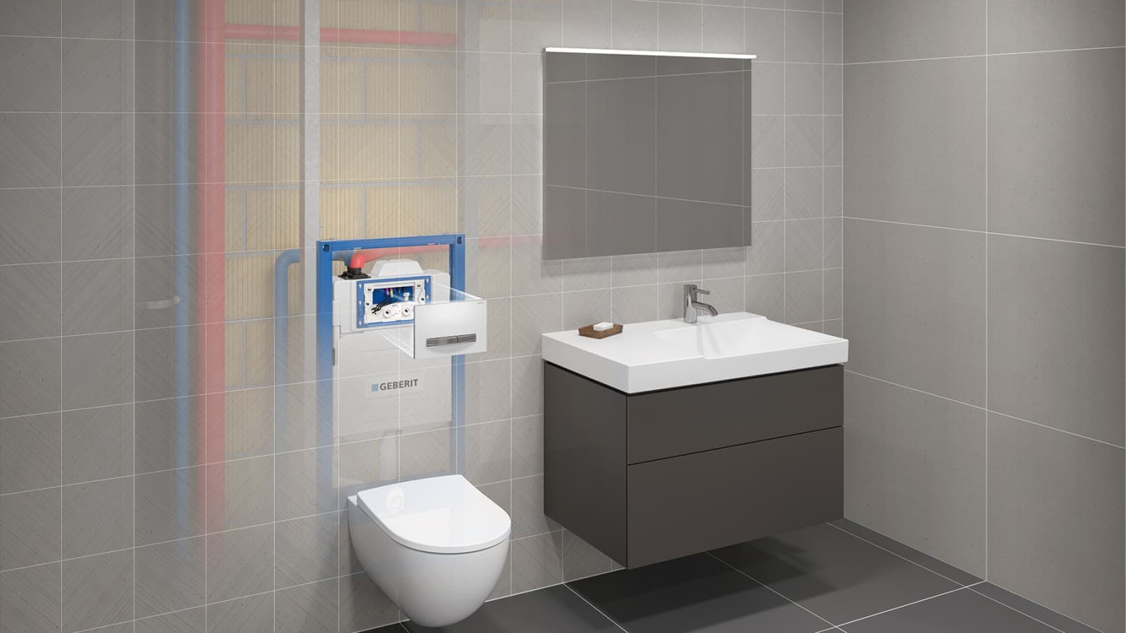 Geberit HS30 Hygienespülung in einem Raumabschnitt Geberit HS30 Hygienespülung in einem Raumabschnitt